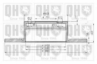 QUINTON HAZELL bdc3639 -  Тормозной диск